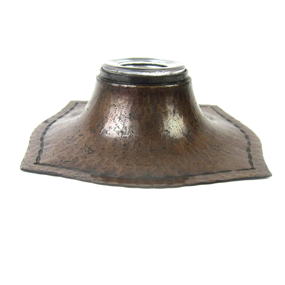 Antique Roycroft Hammered Copper Ink Well Arts & Crafts Mission Unsigned c 1920 - Picture 5 of 11